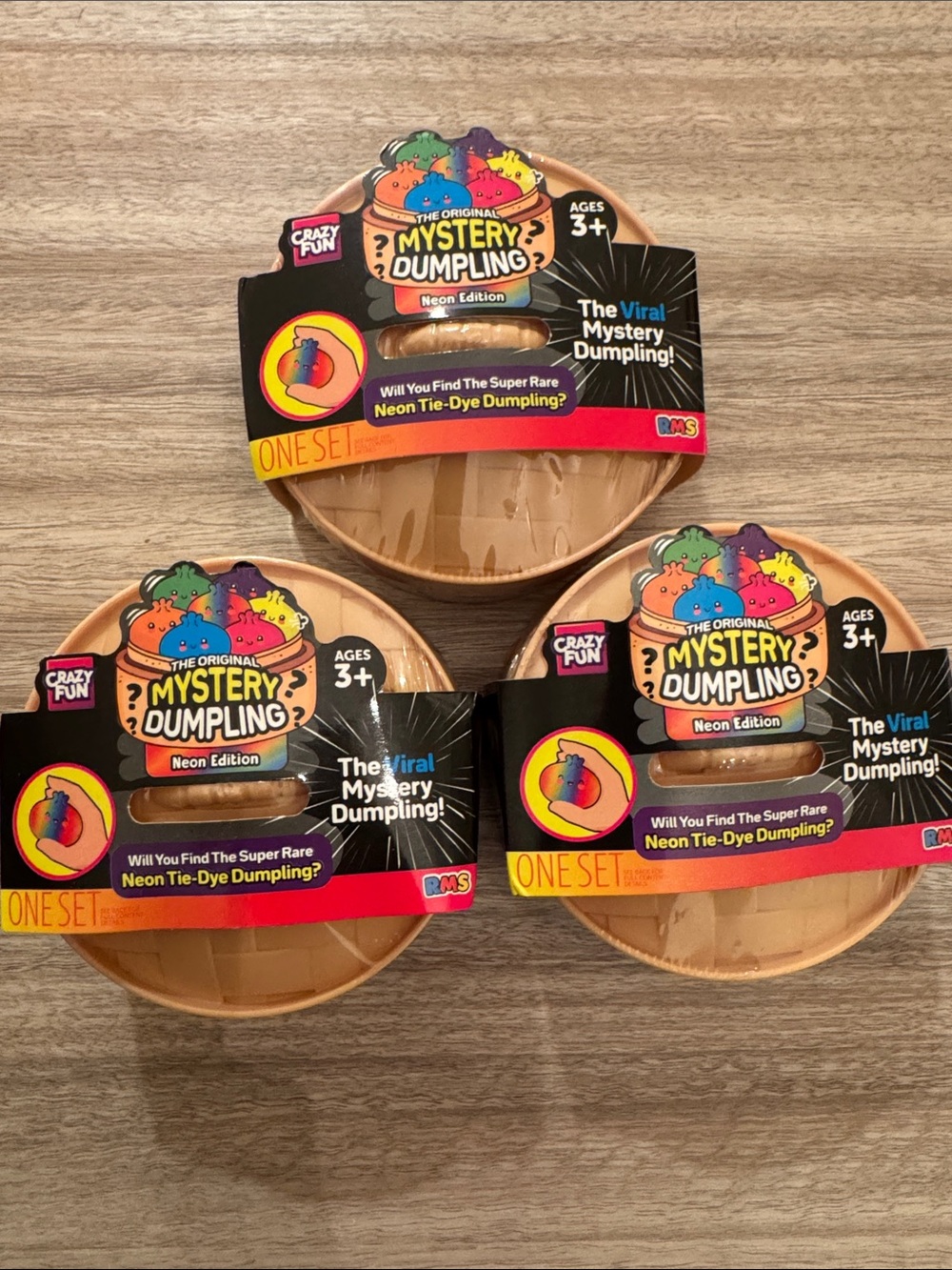 Mystery Dumpling Neon Edition. Set of 3. NEW